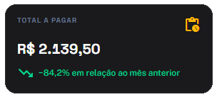 Total a pagar de R$ 2.139,50